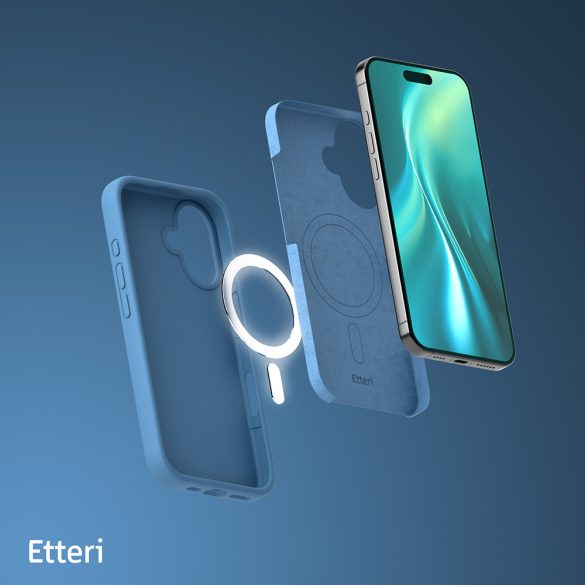 Etteri Silicone MagSafe-kompatibilis tok iPhone 16 Plus - sötétkék