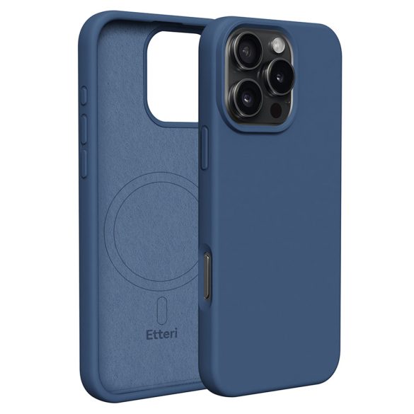 Etteri Silicone MagSafe-kompatibilis tok iPhone 16 Pro Max - sötétkék