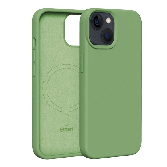 Etteri Silicone MagSafe-kompatibilis tok iPhone 13 - világoszöld