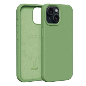 Etteri Silicone MagSafe-kompatibilis tok iPhone 15 - világoszöld