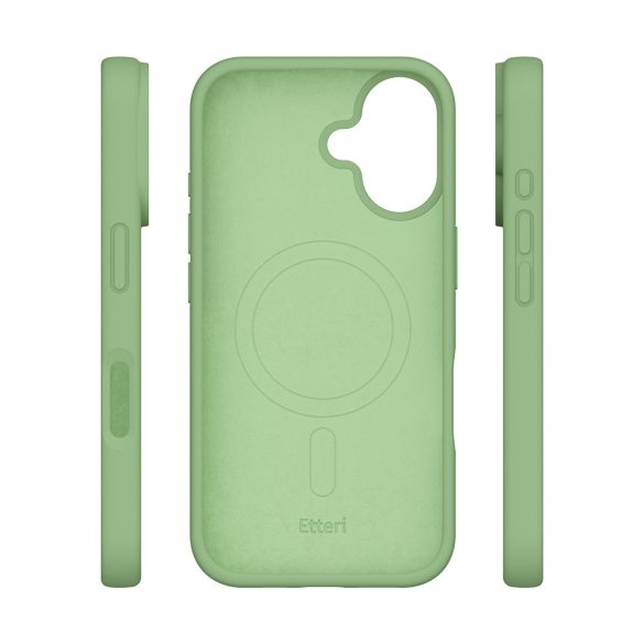 Etteri Silicone MagSafe-kompatibilis tok iPhone 16 Plus - világoszöld