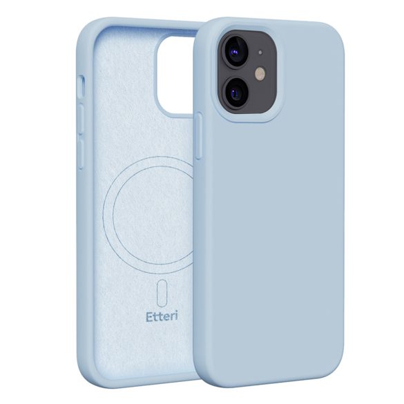 Etteri Silicone MagSafe-kompatibilis tok iPhone 12/12 Pro - világoskék
