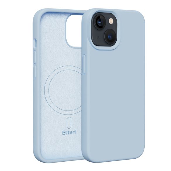 Etteri Silicone MagSafe-kompatibilis tok iPhone 13 - világoskék