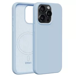   Etteri Silicone MagSafe-kompatibilis tok iPhone 15 Pro Max - világoskék
