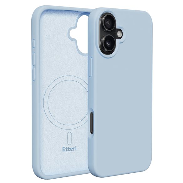 Etteri Silicone MagSafe-kompatibilis tok iPhone 16 Plus - világoskék