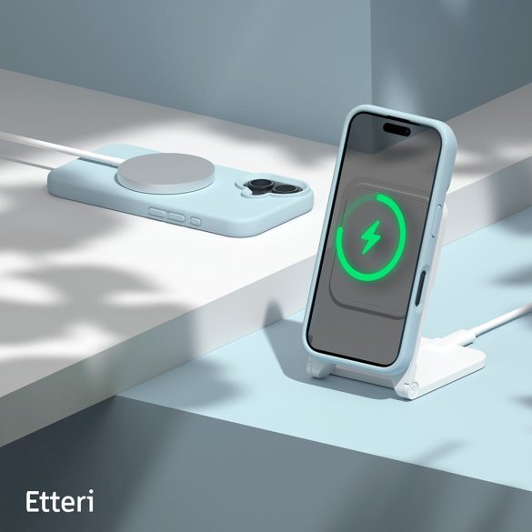 Etteri Silicone MagSafe-kompatibilis tok iPhone 16 Plus - világoskék