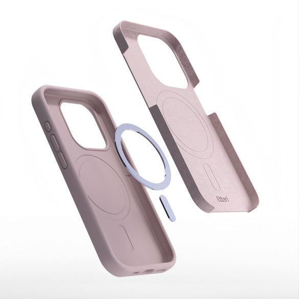 Etteri Silicone MagSafe-kompatibilis tok iPhone 13 - halvány rózsaszín