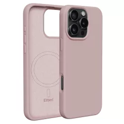   Etteri Silicone MagSafe-kompatibilis tok iPhone 16 Pro - halvány rózsaszín