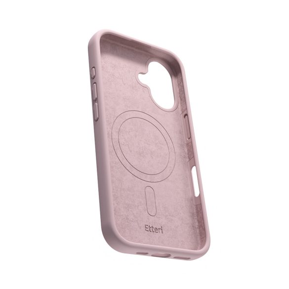 Etteri Silicone MagSafe-kompatibilis tok iPhone 16 Plus - halvány rózsaszín
