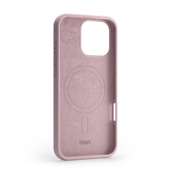 Etteri Silicone MagSafe-kompatibilis tok iPhone 16 Pro Max - halvány rózsaszín