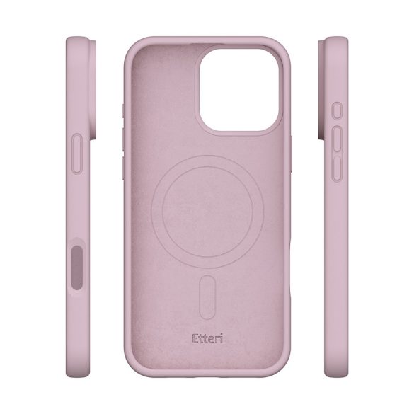 Etteri Silicone MagSafe-kompatibilis tok iPhone 16 Pro Max - halvány rózsaszín