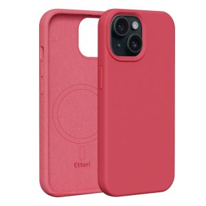 Etteri Silicone MagSafe-kompatibilis tok iPhone 15 - málnapiros