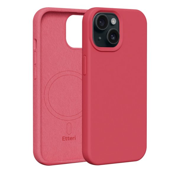 Etteri Silicone MagSafe-kompatibilis tok iPhone 15 - málnapiros