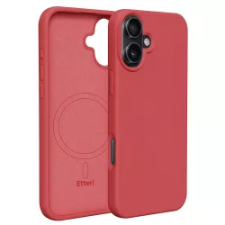   Etteri Silicone MagSafe-kompatibilis tok iPhone 16 Plus - málnapiros