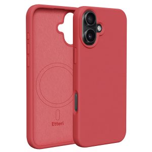 Etteri Silicone MagSafe-kompatibilis tok iPhone 16 Plus - málnapiros