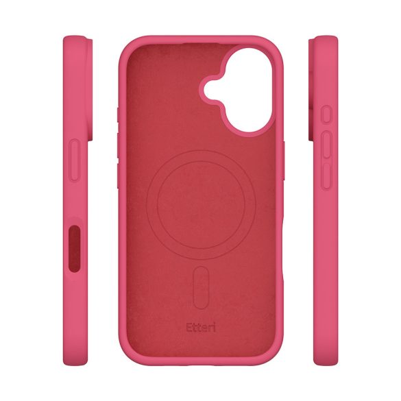 Etteri Silicone MagSafe-kompatibilis tok iPhone 16 Plus - málnapiros