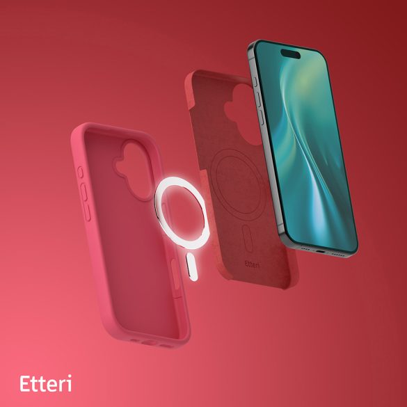 Etteri Silicone MagSafe-kompatibilis tok iPhone 16 Plus - málnapiros