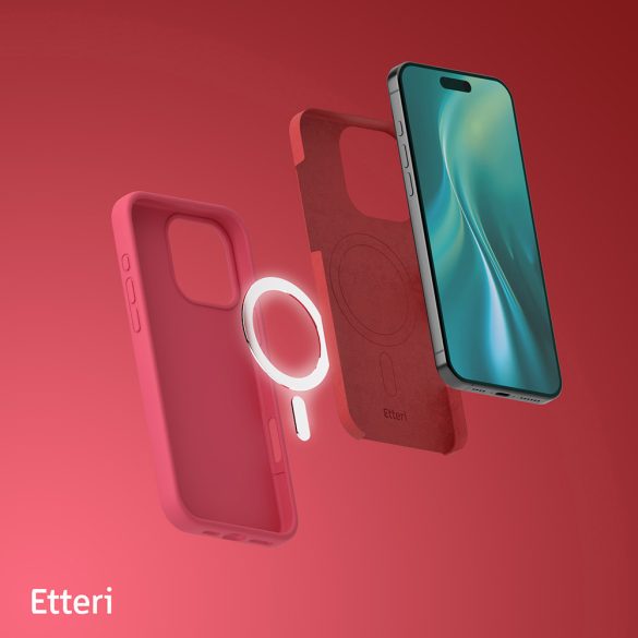 Etteri Silicone MagSafe-kompatibilis tok iPhone 16 Pro Max - málnapiros