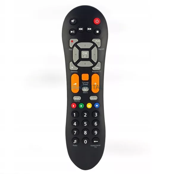 Távirányító vevőegységhez POLSAT HD7000/HD5000 /HD3000 nincs logó, narancssárga gombok
