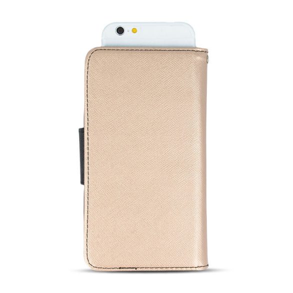 Smart Fancy könyvtok iPhone 16 Plus - fekete-arany színű