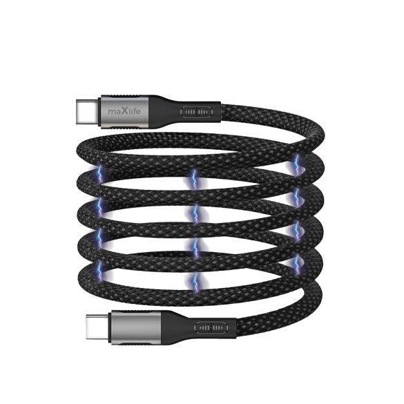 Maxlife MXUC-11 Type-C - Type-C kábel 100W 1m - fekete