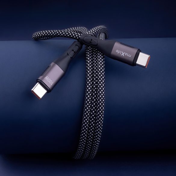 Maxlife MXUC-11 Type-C - Type-C kábel 100W 1m - fekete