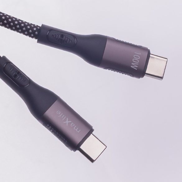 Maxlife MXUC-11 Type-C - Type-C kábel 100W 1m - fekete