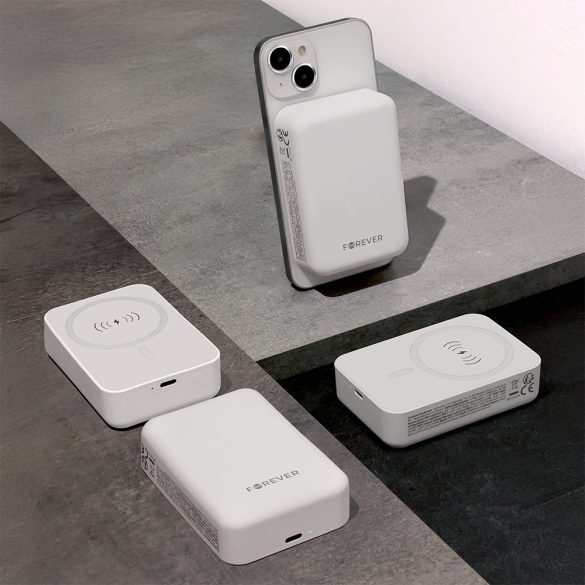 Forever MATB-400 vezeték nélküli powerbank 20W 10000mAh - fehér