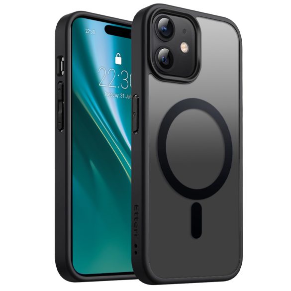 Etteri Matt MagSafe-kompatibilis tok iPhone 12/12 Pro - fekete