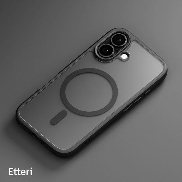 Etteri Matt MagSafe-kompatibilis tok iPhone 16 - fekete
