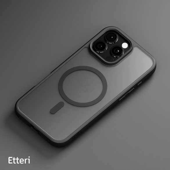 Etteri Matt MagSafe-kompatibilis tok iPhone 16 Pro - fekete