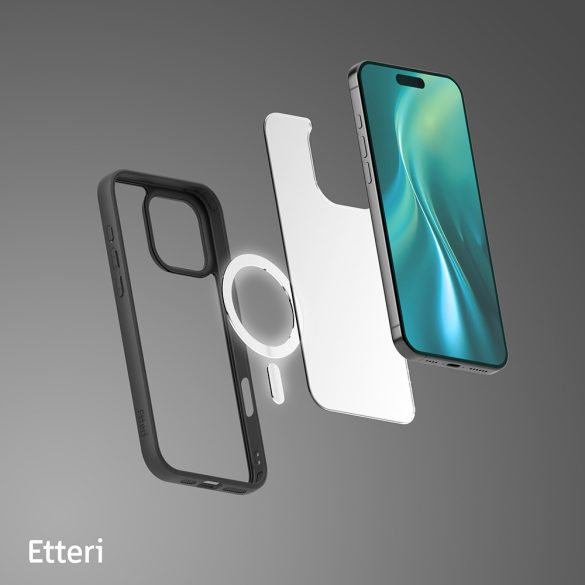 Etteri Matt MagSafe-kompatibilis tok iPhone 16 Pro - fekete