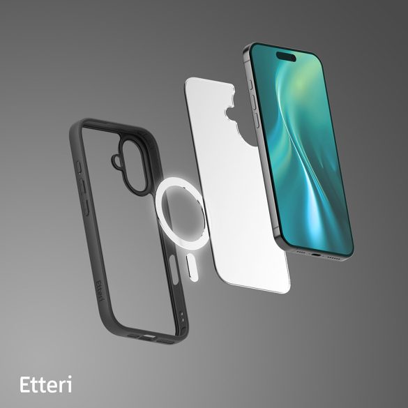 Etteri Matt MagSafe-kompatibilis tok iPhone 16 Plus - fekete