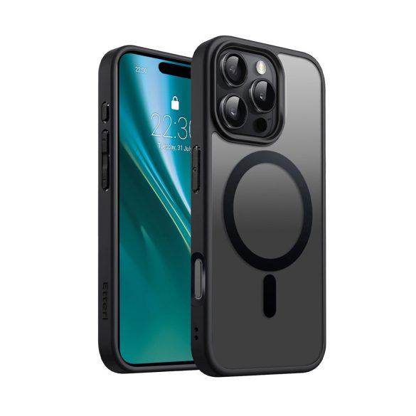 Etteri Matt MagSafe-kompatibilis tok iPhone 16 Pro Max - fekete