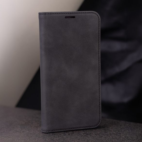 Smart Suede könyvtok Samsung Galaxy A15 4G/5G - fekete