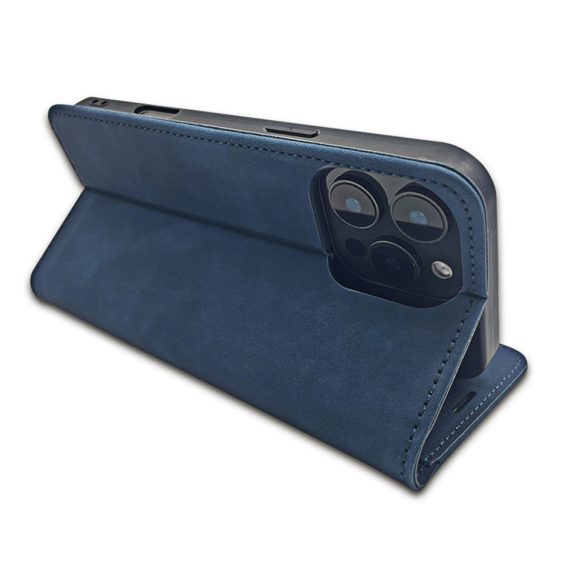 Smart Suede könyvtok Samsung Galaxy A15 4G/5G - tengerészkék