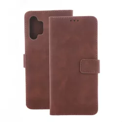 Smart Velvet könyvtok Xiaomi Redmi Note 14 4G - barna