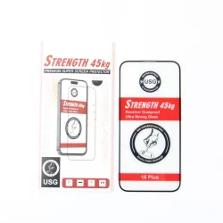   Ultra Strong 45KG 9H oleofób edzett üveg fekete szegéllyel iPhone 12/12 Pro