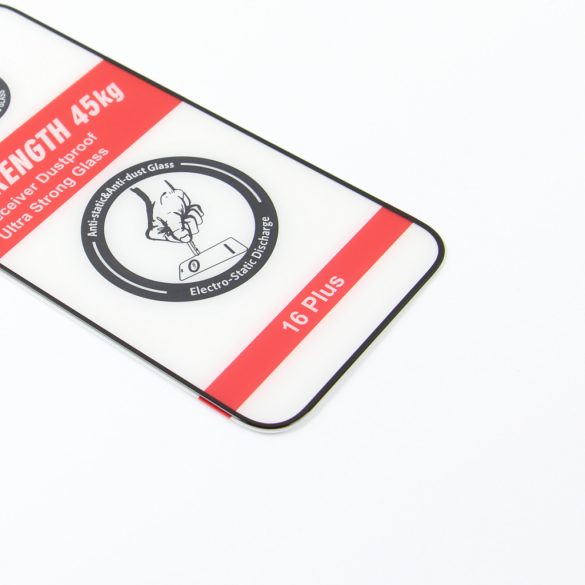 Ultra Strong 45KG 9H oleofób edzett üveg fekete szegéllyel iPhone 13/13 Pro/14/16e