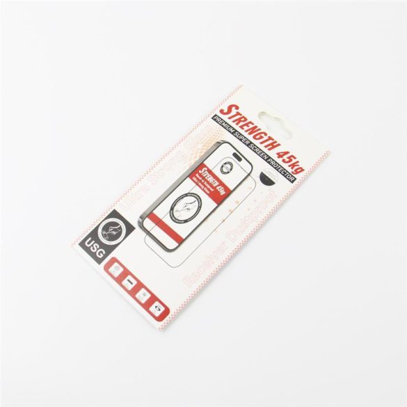 Ultra Strong 45KG 9H oleofób edzett üveg fekete szegéllyel iPhone 13/13 Pro/14/16e