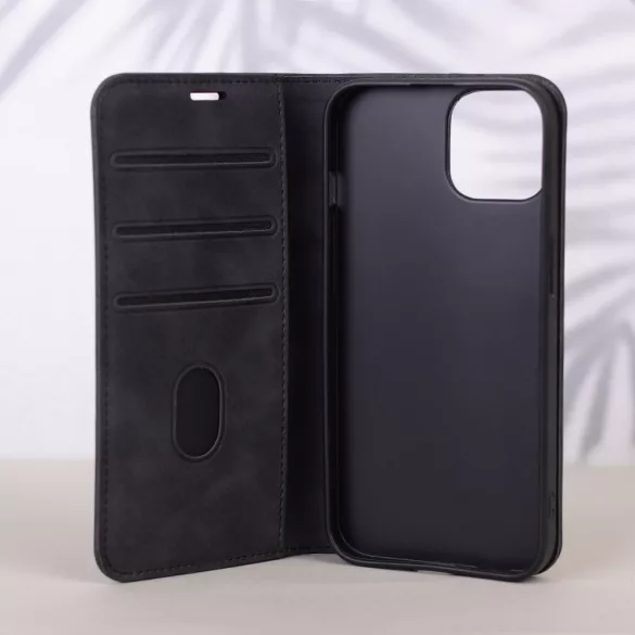 Smart Suede könyvtok Honor 400 - fekete
