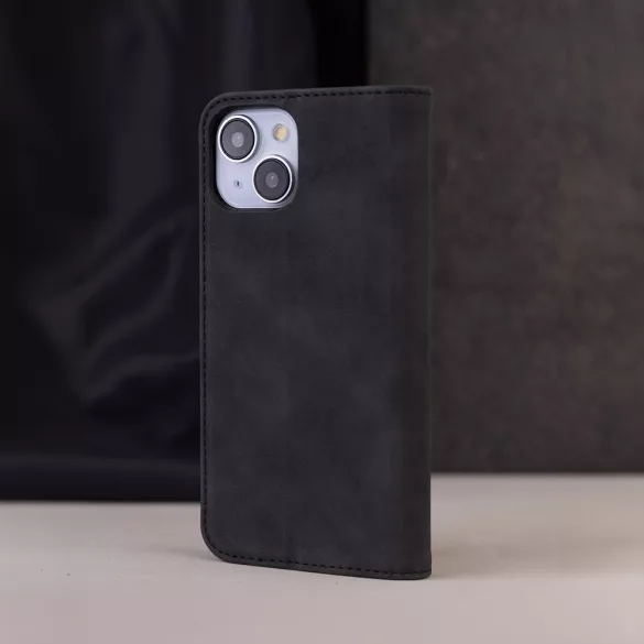 Smart Suede könyvtok Honor 400 - fekete