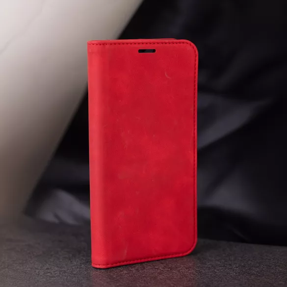 Smart Suede könyvtok Honor 400 Lite - piros