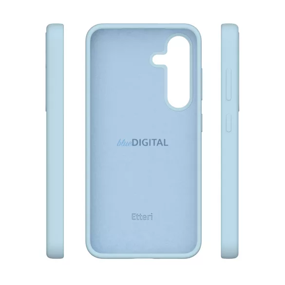 Etteri Silicone MagSafe-kompatibilis tok Samsung Galaxy S25 Edge - világoskék