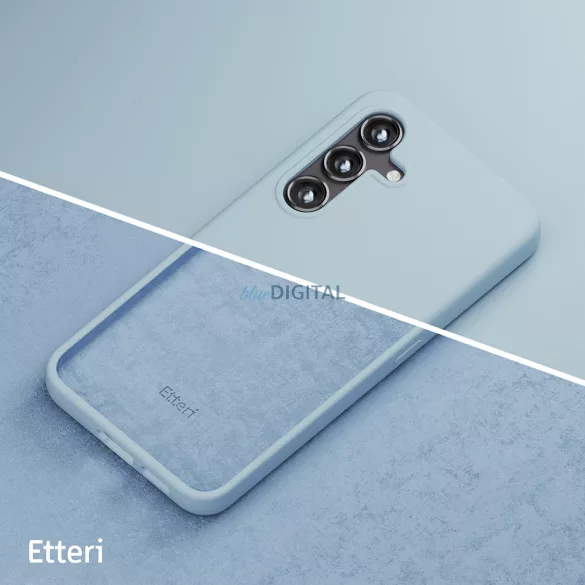 Etteri Silicone MagSafe-kompatibilis tok Samsung Galaxy S25 Edge - világoskék