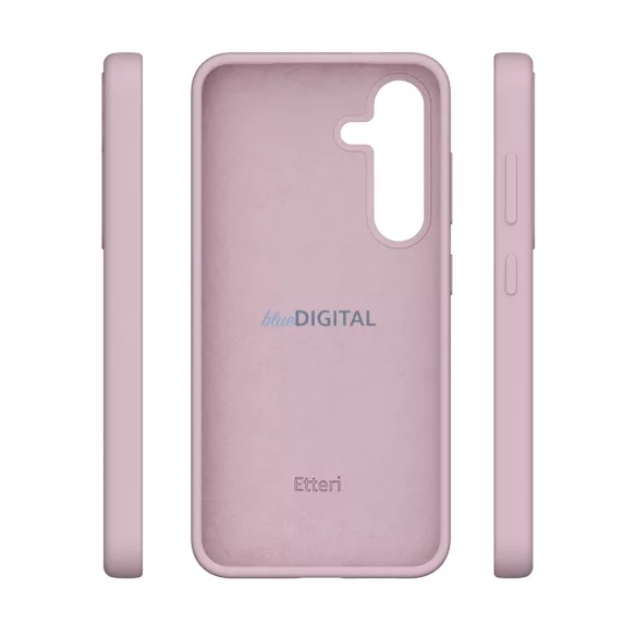 Etteri Silicone MagSafe-kompatibilis tok Samsung Galaxy S25 Edge - halvány rózsaszín