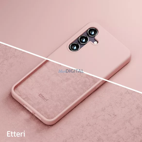 Etteri Silicone MagSafe-kompatibilis tok Samsung Galaxy S25 Edge - halvány rózsaszín