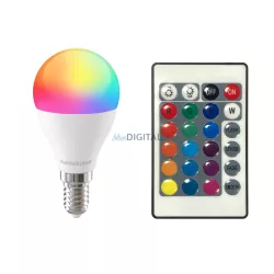   Forever Light Izzó LED RGB E14 G45 5W 500lm 4000K energiaosztály F