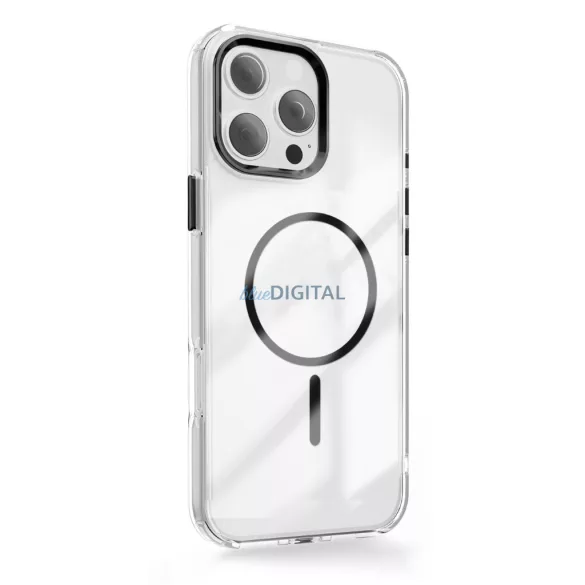 Clear Thin MagSafe-kompatibilis tok iPhone Air - fekete-átlátszó