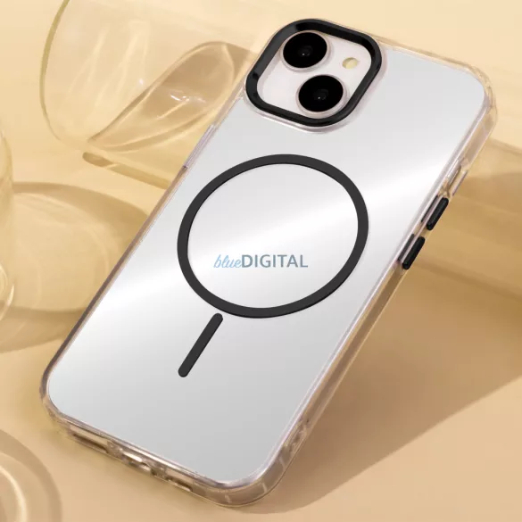 Clear Thin MagSafe-kompatibilis tok iPhone Air - fekete-átlátszó